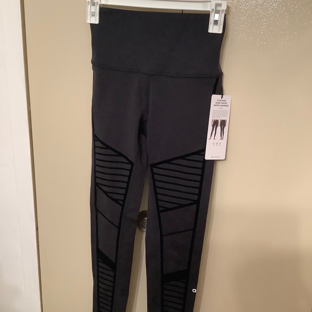 ALO yoga Flocked High-Waist Moto Leggings